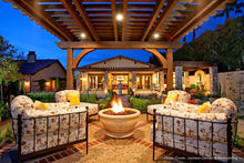 Load image into Gallery viewer, Marbella Fire Bowl with Oyster Shell Travertine Finish