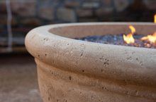 Load image into Gallery viewer, Marbella Fire Bowl with Oak Barrel Travertine Finish